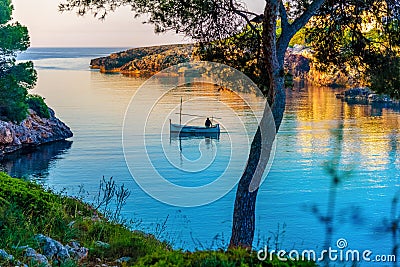 Esmeralda beach in Mallorca island Stock Photo