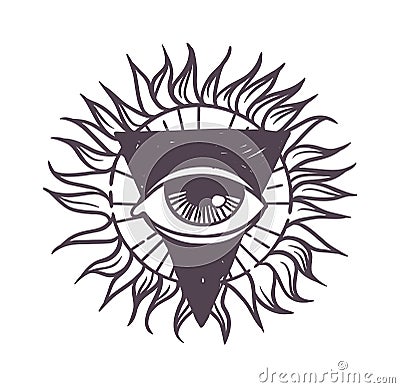 Esoteric symbol vector illustration. Vector Illustration