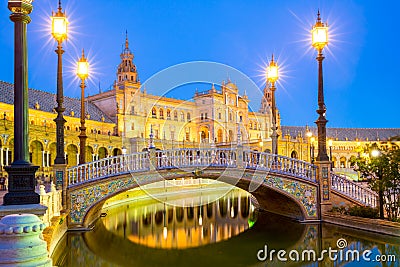 Espana Plaza Sevilla Spain Stock Photo