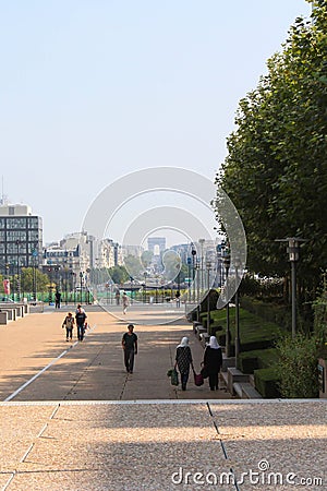 Esplanade De La Defense in Paris Editorial Stock Photo