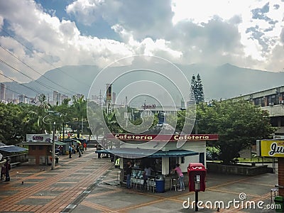 Esplanade in Medellin Colombia Editorial Stock Photo