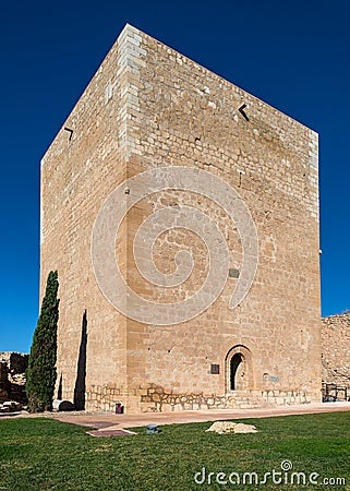 Espolon Tower at Lorca Castle Stock Photo