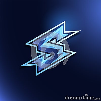 Esport S logo gaming Vector Illustration