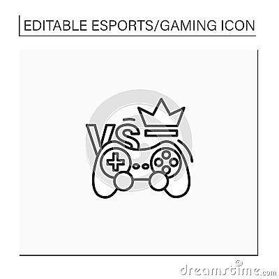 Esports line icon Vector Illustration