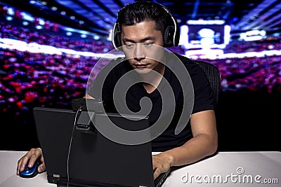 ESports Professional Competitive Gamer Stock Photo