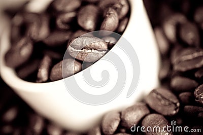 Espresso Coffee Beans Stock Photo