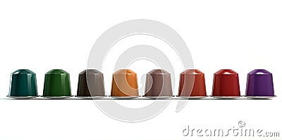 Espresso Coffee Capsules Stock Photo