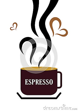 Espresso Coffee Cup Vector Illustration