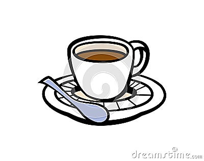 Espresso coffee cup illustration Vector Illustration