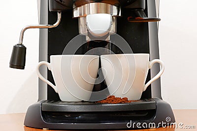 Espresso Coffee Machine Stock Photo