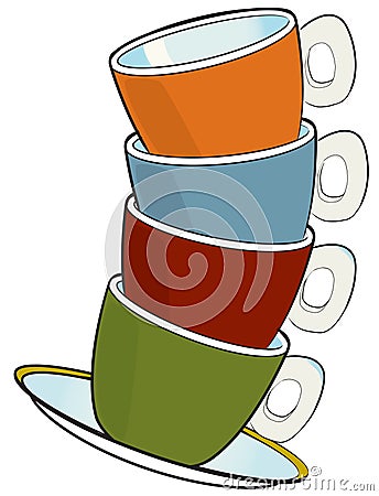 Espresso cups Stock Photo