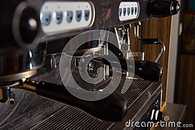 Italian express restaurant coffee maker Stock Photo