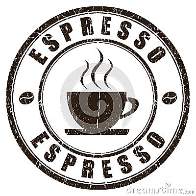 Espresso stamp Stock Photo