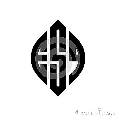 ESQ circle letter logo design with circle and ellipse shape. ESQ ellipse letters with typographic style. The three initials form a Vector Illustration