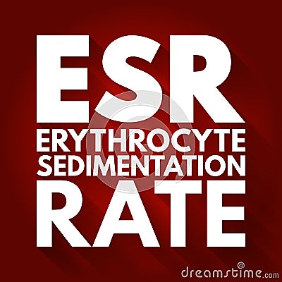 ESR - Erythrocyte Sedimentation Rate acronym, medical concept background Stock Photo