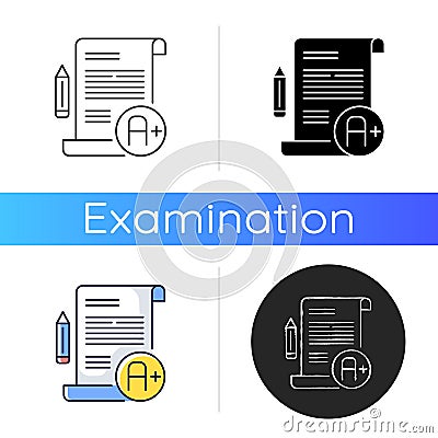 Essay examination icon Vector Illustration