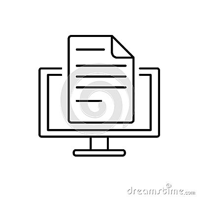 Essay icon element of e-learning icon for mobile concept and web apps. Thin line essay icon can be used for web and mobile. Stock Photo