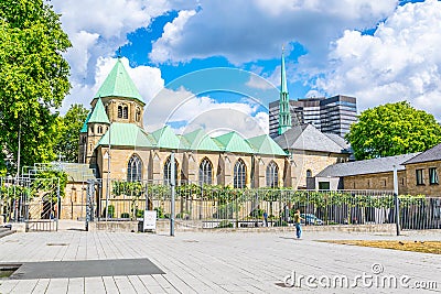 ESSEN, GERMANY, AUGUST 10, 2018: View of the cathedral in Essen, Germany Editorial Stock Photo