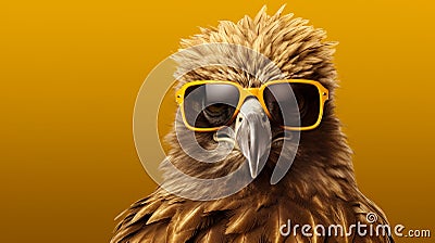Generative AI, Cool Eagle: A Majestic Avian with Style Stock Photo