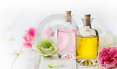 Essential aroma oil Stock Photo