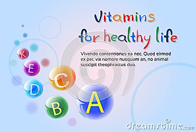 Essential Chemical Elements Nutrient Minerals Vitamins Vector Illustration