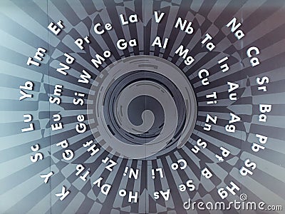 Essential minerals, chemical elements Stock Photo