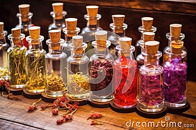 essential oils distilled for incense production Stock Photo