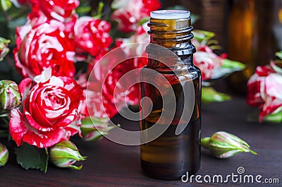 Essential rose oil Stock Photo