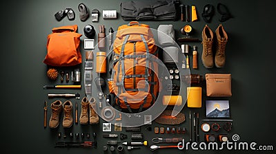 Essential travel items Stock Photo