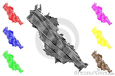 Essex County, Commonwealth of Virginia U.S. county, United States of America, USA, U.S., US map vector illustration, scribble Vector Illustration