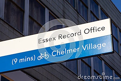 Essex Record Office and Chelmer Village in Chelmsford, Essex Editorial Stock Photo