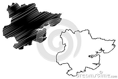 Essex map vector Vector Illustration