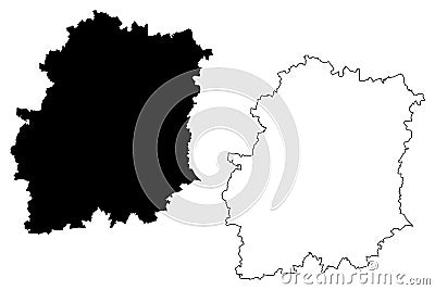 Essonne Department France, French Republic, Ile-de-France region map vector illustration, scribble sketch Essonne map Vector Illustration