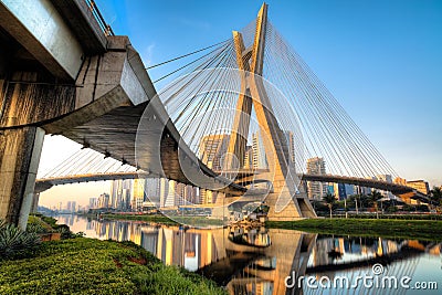 Estaiada Bridge - Sao Paulo - Brazil Stock Photo