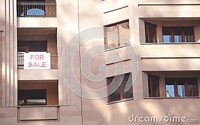 Estate agent sign. For sale Stock Photo