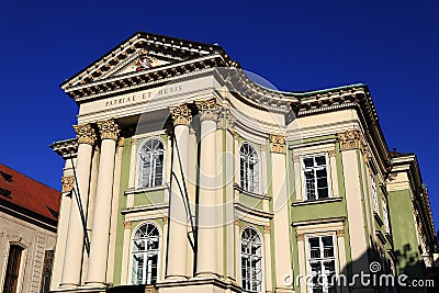 The Estates Theatre or StavovskÃ© divadlo is a historic theatre in Prague, Czech Republic Stock Photo