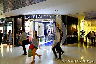 Estee Lauder Store at Orchard Ion Editorial Stock Photo