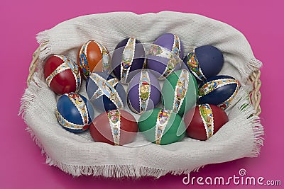 Ester eggs with decoration new Stock Photo