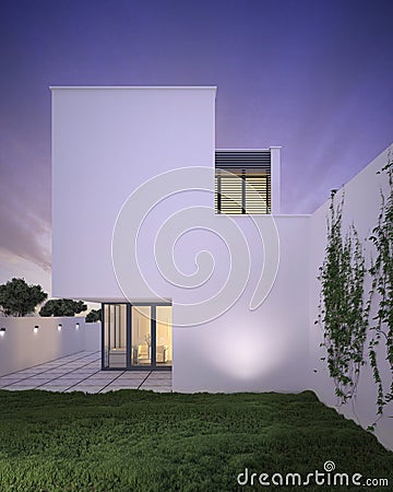 Casa minimalista moderna fotografia stock immagine: 5114112 Balcone disegno Minimalistas