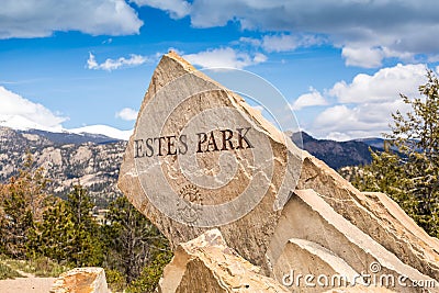 Estes Park sign Editorial Stock Photo