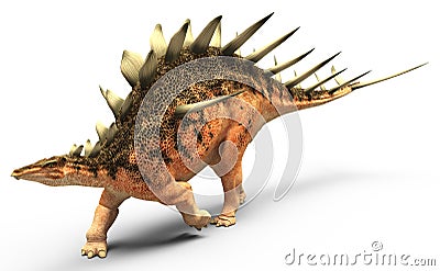 Kentrosaurus aethiopicus , 3D Illustration Stock Photo