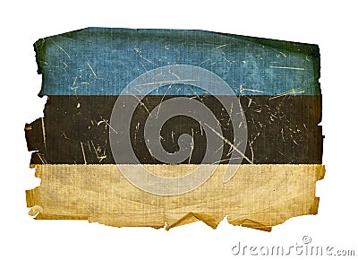 Estonia Flag old Stock Photo