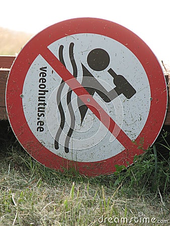 Estonia - funny traffic sign Stock Photo