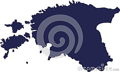 Estonia map vector Vector Illustration