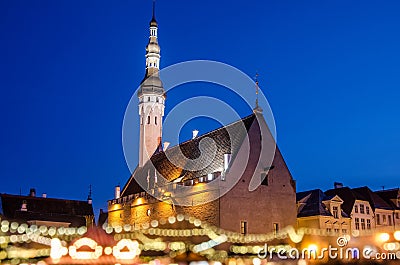 It is Estonia oldest Christmas Market with a very long history dating back to 1441 Stock Photo