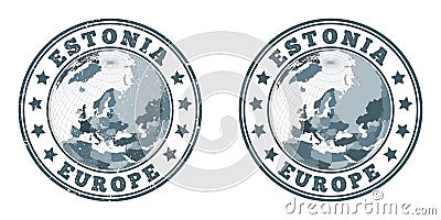 Estonia round logos. Vector Illustration