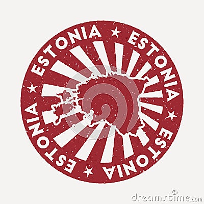 Estonia stamp. Vector Illustration