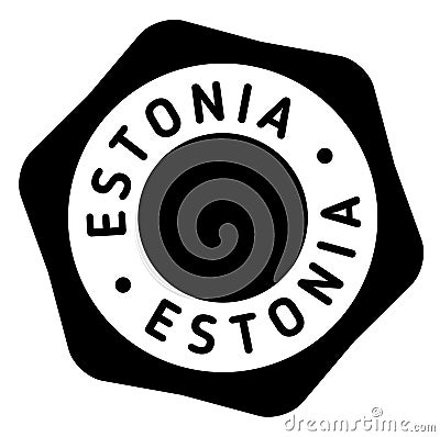 Estonia stamp typ Vector Illustration
