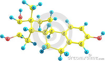 Estriol molecular structure Stock Photo