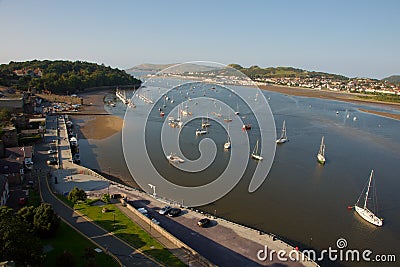 Estuary in Conwy, North Wales Stock Photo